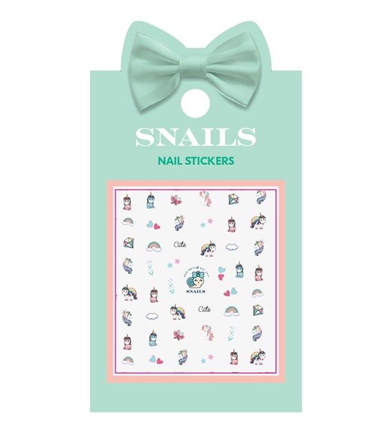 Snails, Naklejki na paznokcie dla dzieci, Unicorn Queen, 1 g