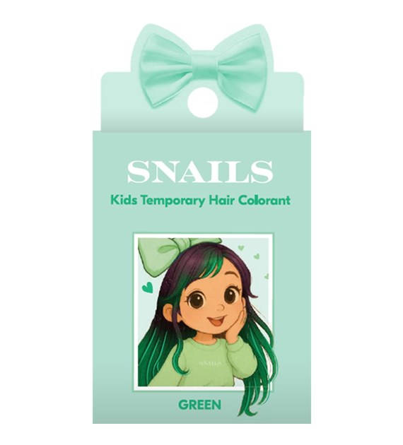 Snails, Zmywalna kreda do włosów dla dzieci, Zielona, 3g