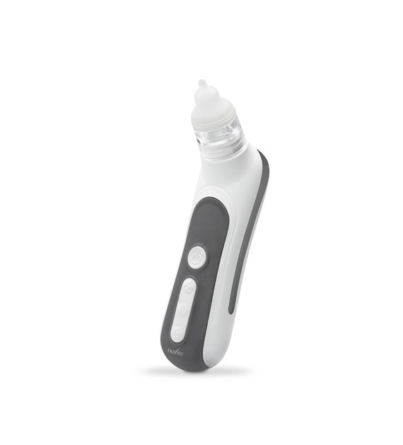 Nuvita, Elektryczny aspirator do oczyszczania nosa niemowląt z kołysankami i uspokajającym światłem LED, Biały
