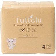 Tuttelu, Bambusowe pieluszki jednorazowe, rozmiar 4 (7-11 kg), 24 szt.