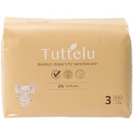 Tuttelu, Bambusowe pieluszki jednorazowe, rozmiar 3 (5-9 kg), 28 szt.