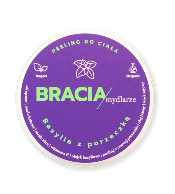 Bracia Mydlarze, Peeling do ciała bazylia z porzeczką, 200 g