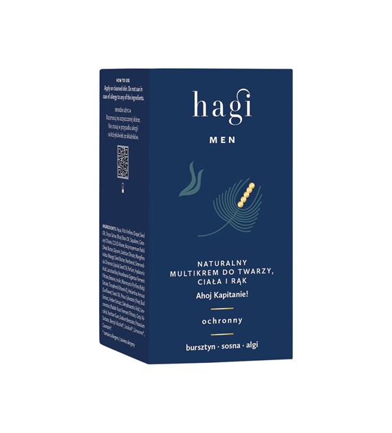 Hagi, Naturalny multikrem dla mężczyzn, Ahoj Kapitanie, 50 ml