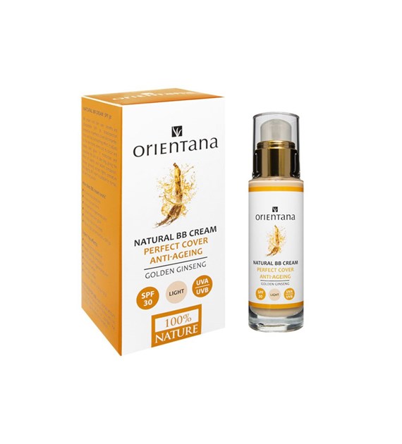 Orientana, Naturalny krem BB z filtrem SPF 30, Złoty żeń-szeń, odcień: Light, 30 ml