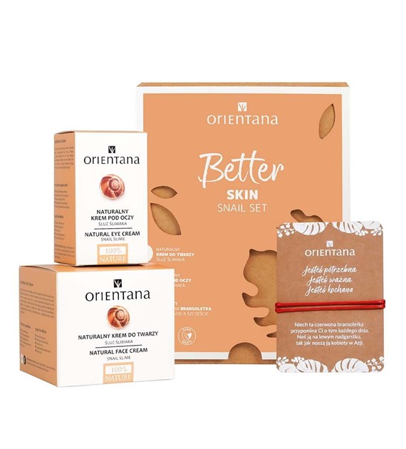 Orientana, Zestaw BETTER SKIN Snail Set: krem do twarzy, pod oczy i bransoletka