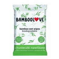 Bamboolove, Bambusowe chusteczki nawilżane dla dzieci, 10 szt.