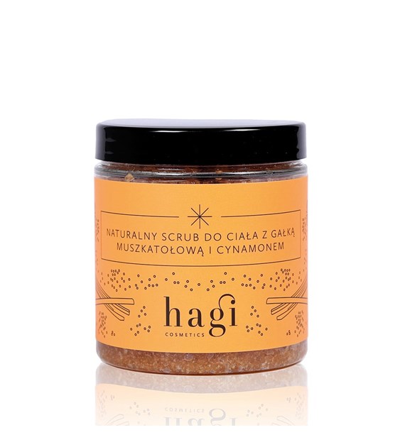 Hagi, Naturalny scrub do ciała z gałką muszkatołową i cynamonem, 300 g