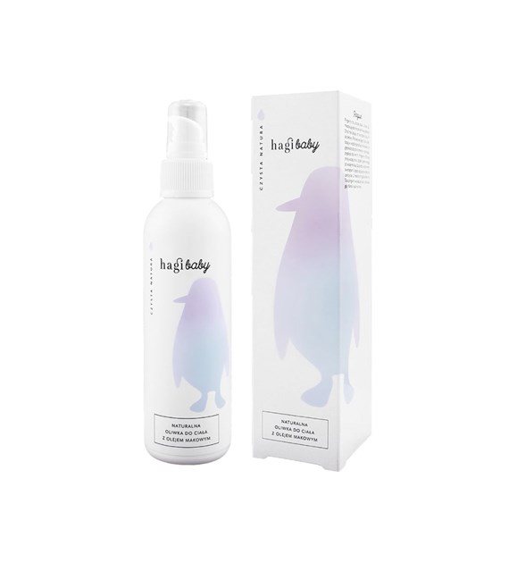 Hagi Baby, Naturalna oliwka do ciała z olejem makowym, 150 ml