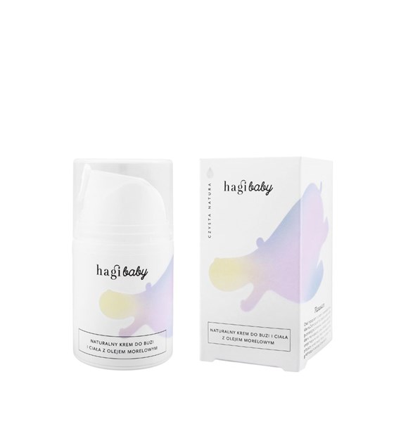 Hagi Baby, Naturalny krem do buzi i ciała z olejem morelowym, 50 ml