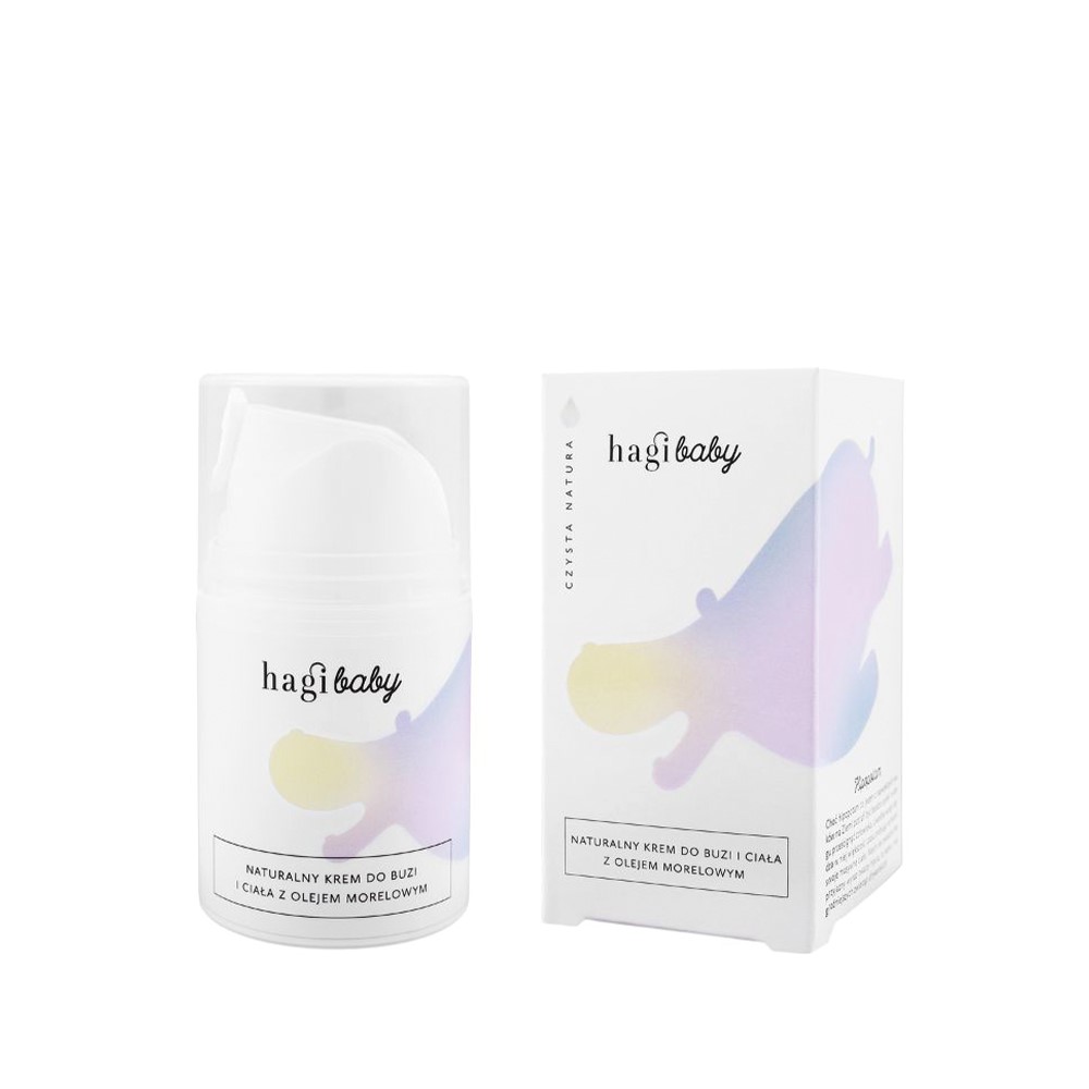 Hagi Baby, Naturalny krem do buzi i ciała z olejem morelowym, 50 ml