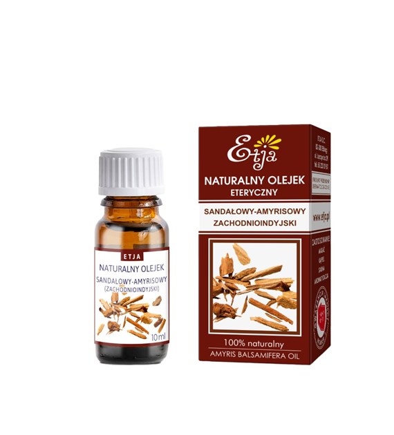 Etja, Olejek Eteryczny Sandałowy Zachodnioindyjski, 10 ml