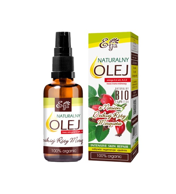 Etja, BIO Naturalny olej z nasion dzikiej róży piżmowej (omega-3,6 oraz witaminy A,C,E), 50 ml