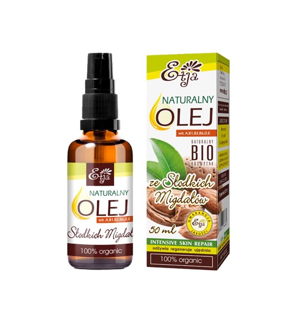 Etja, BIO Naturalny olej ze słodkich migdałów, 50 ml