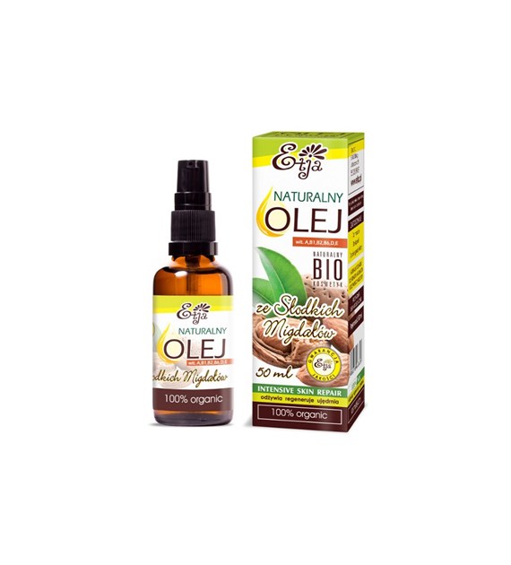 Etja, BIO Naturalny olej ze słodkich migdałów, 50 ml