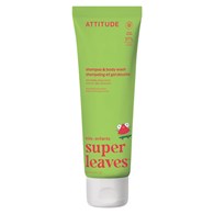 Attitude SUPER LEAVES, KIDS,  Żel 2w1 do mycia ciała i włosów, o zapachu arbuza i kokosa, 240 ml