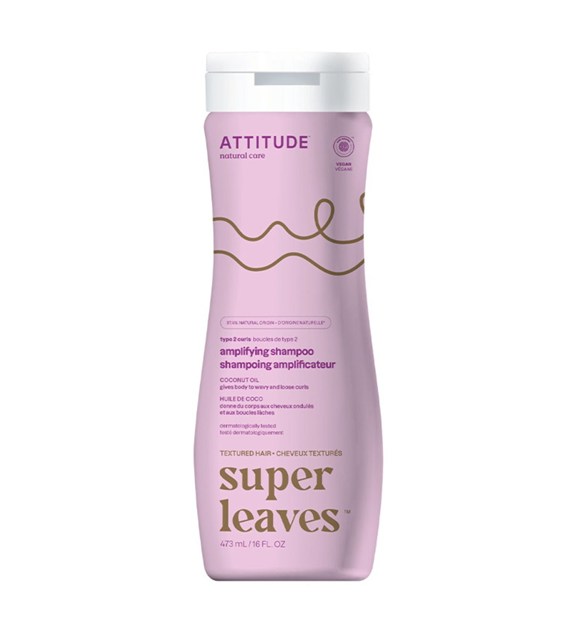 Attitude SUPER LEAVES, Szampon do włosów kręconych, nadający objętość, z olejem kokosowym, 473 ml