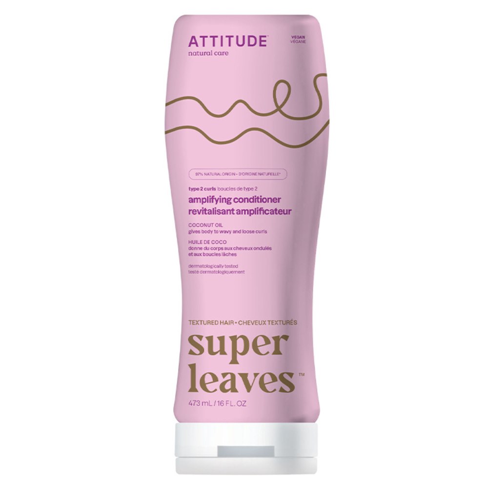 Attitude SUPER LEAVES, Odżywka do włosów kręconych, nadająca objętość, z olejem kokosowym, 473 ml