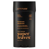 Attitude SUPER LEAVES,  Dezodorant w sztyfcie, dla mężczyzn - Paczula i bourbon, 75 g