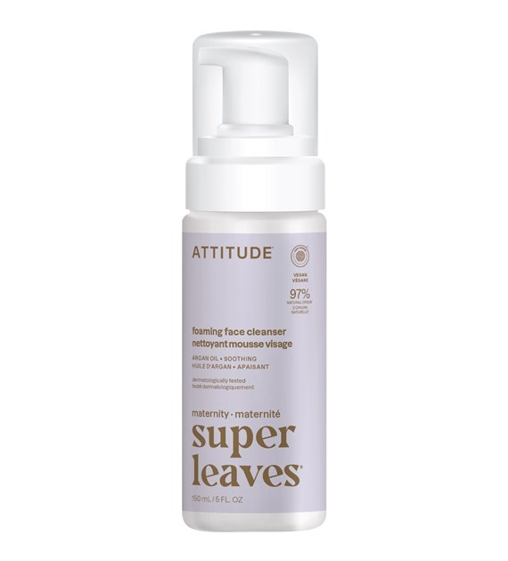 Attitude SUPER LEAVES maternity, Pianka do mycia twarzy z arganem, 150 ml