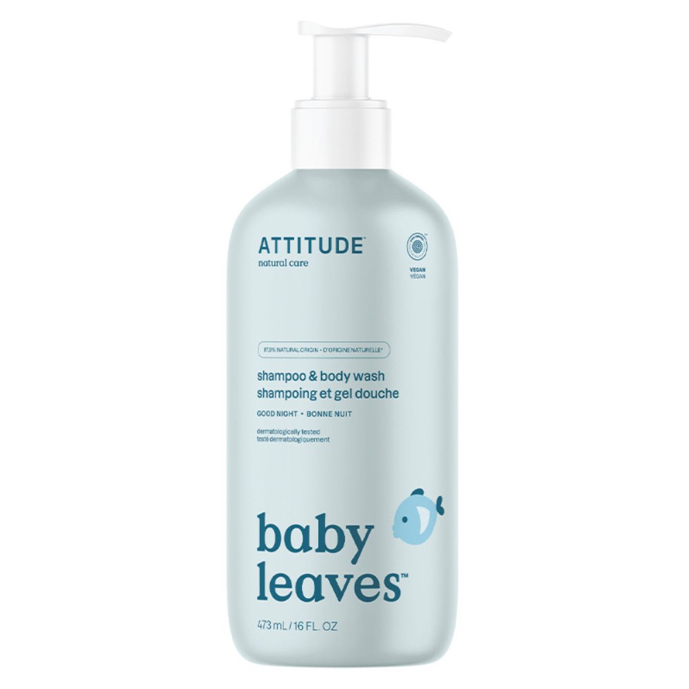 Attitude BABY LEAVES,  Żel 2w1 do mycia ciała i włosów, 240 ml