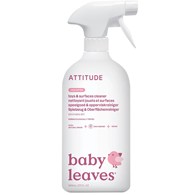 Attitude BABY LEAVES, Spray do mycia zabawek i powierzchni w pokoju dziecka, bezzapachowy, 800 ml