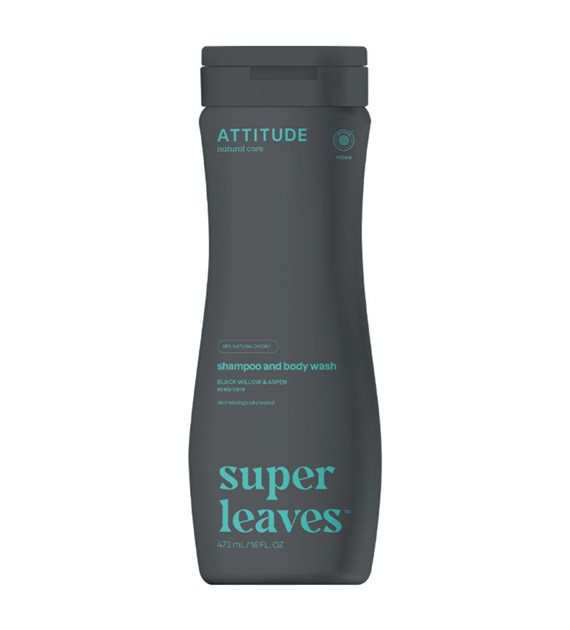 Attitude SUPER LEAVES™, SCALP CARE MEN, Szampon i płyn do mycia ciała, 473 ml