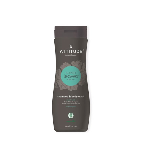 Attitude SUPER LEAVES™, SCALP CARE MEN, Szampon i płyn do mycia ciała, 473 ml