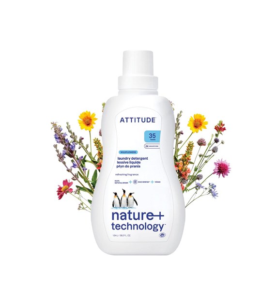 Attitude NATURE+, Płyn do prania o zapachu kwiatów polnych, 1050 ml