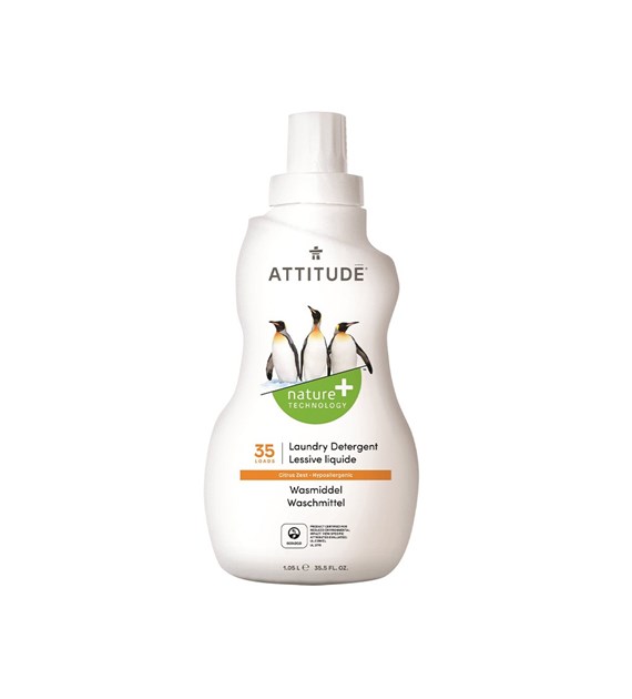 Attitude NATURE+, Płyn do prania o zapachu skórki cytrusowej, 1050 ml