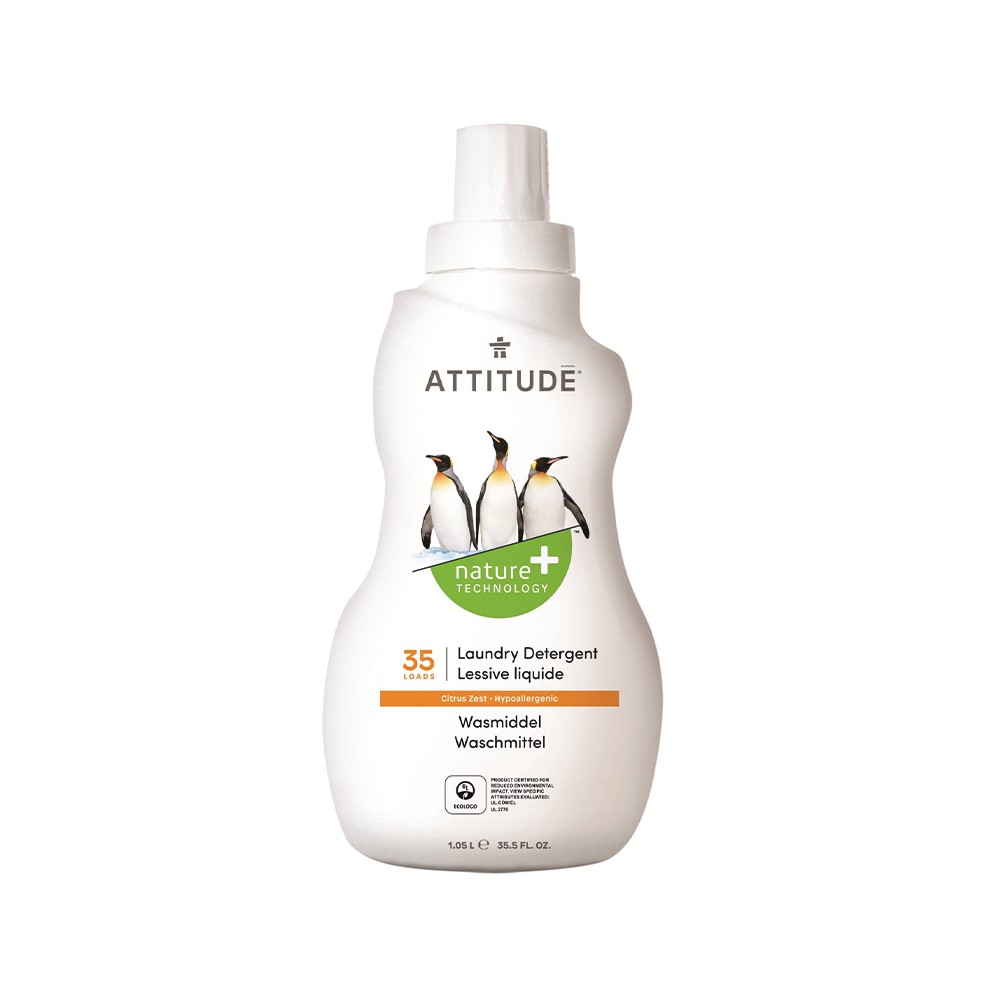 Attitude NATURE+, Płyn do prania o zapachu skórki cytrusowej, 1050 ml