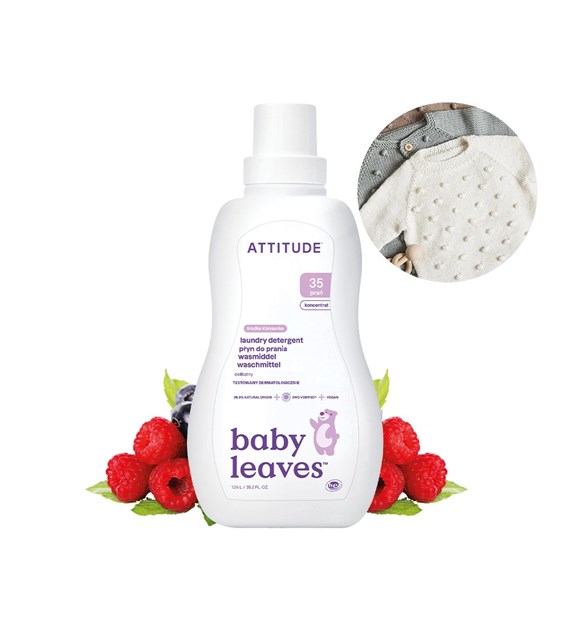 Attitude BABY LEAVES™, Sweet Lullaby, Płyn do prania ubranek dziecięcych, 1050 ml