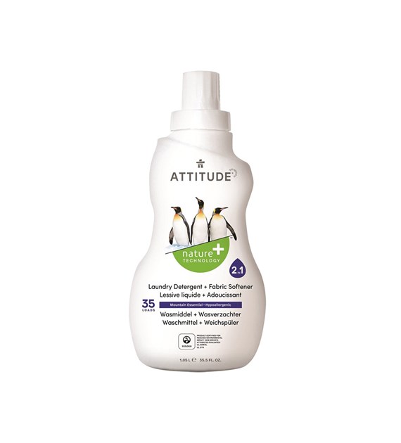 Attitude NATURE+, Płyn do prania i płukania tkanin 2w1, Górska Świeżość, 1040 ml