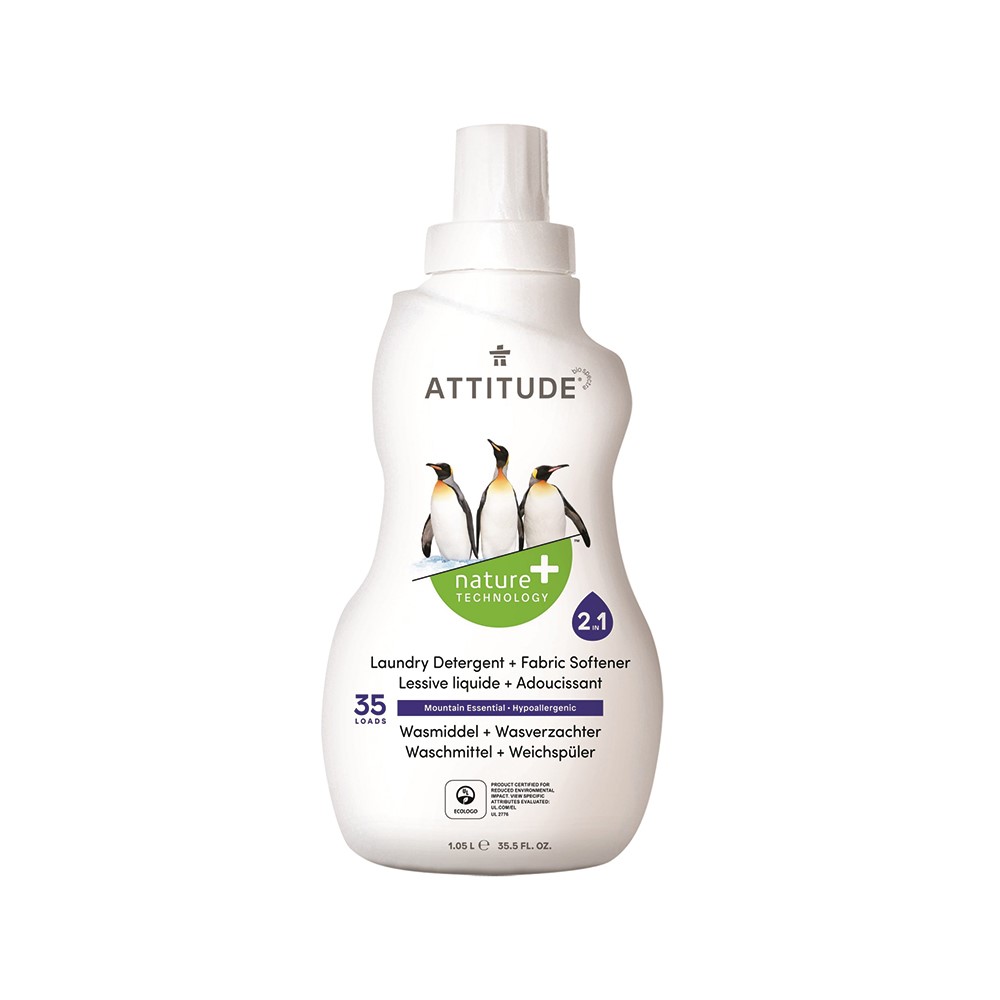 Attitude NATURE+, Płyn do prania i płukania tkanin 2w1, Górska Świeżość, 1040 ml