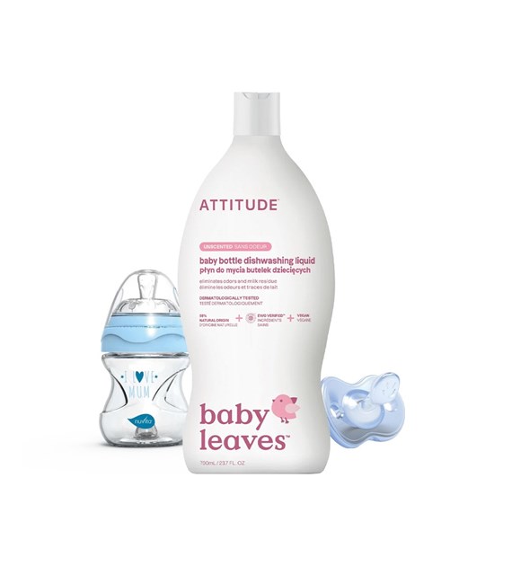 Attitude BABY LEAVES™, Płyn do mycia butelek oraz akcesoriów dziecięcych, bezzapachowy, 700 ml