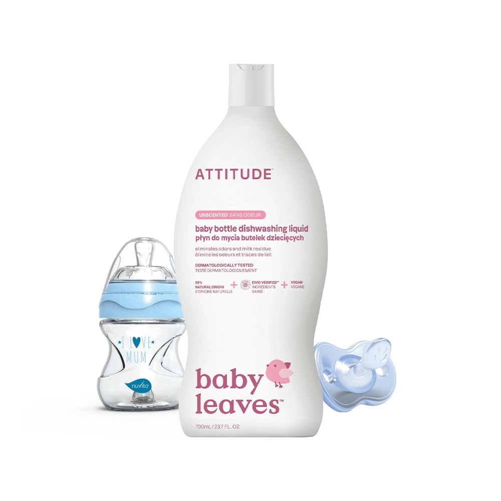 Attitude BABY LEAVES™, Płyn do mycia butelek oraz akcesoriów dziecięcych, bezzapachowy, 700 ml