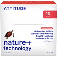 Attitude NATURE+ TECHNOLOGY, Naturalne tabletki do zmywarki, 26 szt.