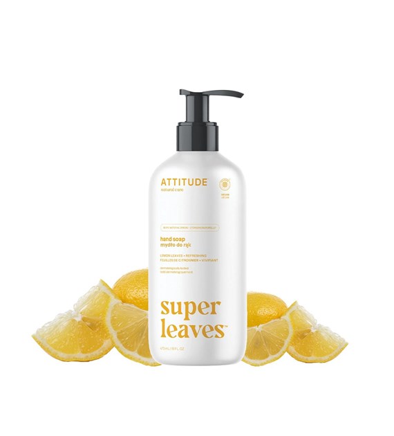 Attitude SUPER LEAVES™, Mydło do rąk w płynie o zapachu liści cytryny, 473 ml