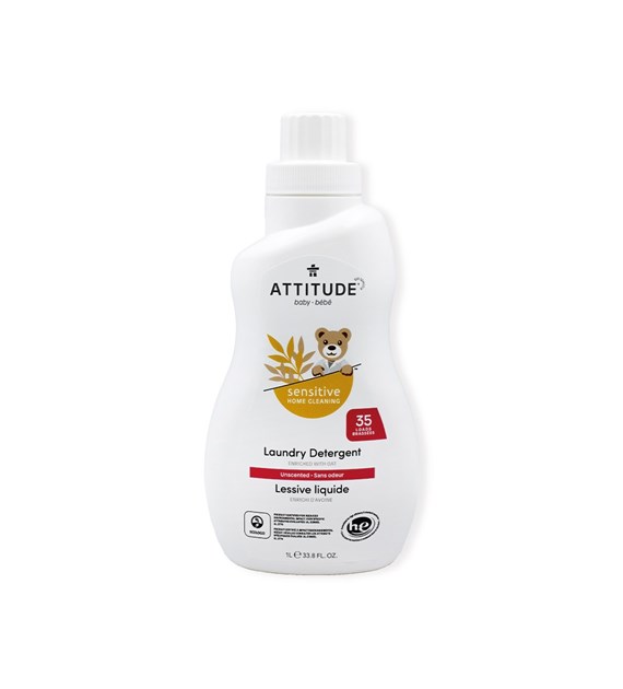 Attitude SENSITIVE SKIN BABY, Delikatny płyn do prania ubranek dziecięcych, 1L