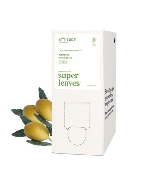 Attitude SUPER LEAVES™, Mydła do rąk w płynie o zapachu liści oliwnych, REFILL, 2 L