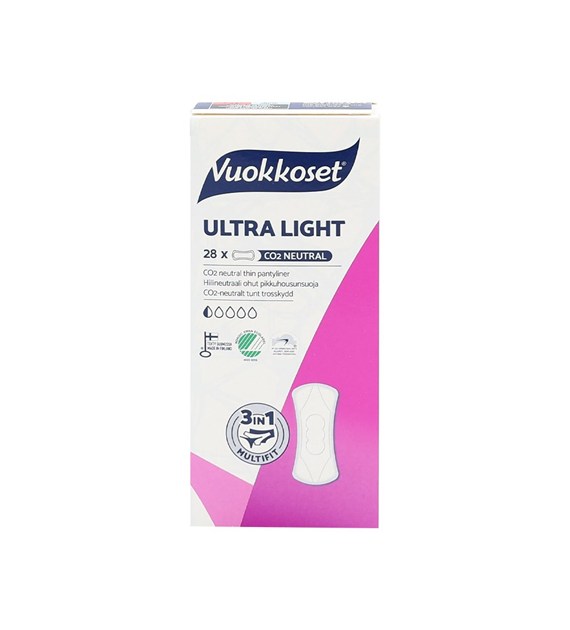 Vuokkoset, ULTRA LIGHT, Cienkie wkładki higieniczne, 28 szt.