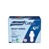 Vuokkoset, COTTON, NIGHT WINGS, Podpaski ze skrzydełkami na noc, 9 szt.