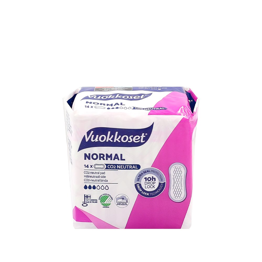 Vuokkoset, NORMAL, Podpaski bez skrzydełek, 14 szt.