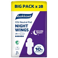 Vuokkoset, NIGHT WINGS, Podpaski na noc ze skrzydełkami, opakowanie BIG PACK, 28 szt.