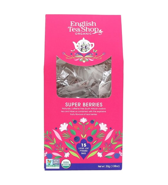 English Tea Shop, Herbata Super Berries, 15 piramidek