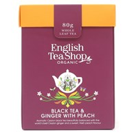 English Tea Shop, Herbata sypana, Black Tea & Ginger with Peach, 80 g