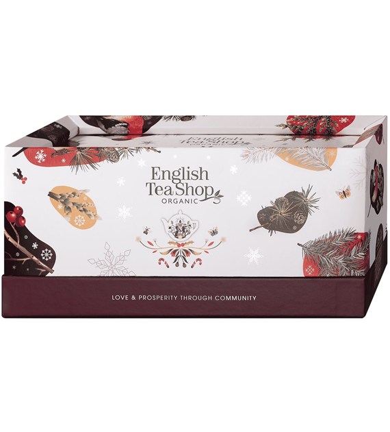 English Tea Shop, Zestaw ekologicznych herbat i herbatek, Vintage Holiday Favourites, 40 saszetek w 5 smakach