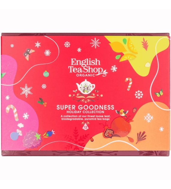 English Tea Shop, Prezentowy zestaw herbat BIO, Holiday Super Goodness, 3 smaki, 12 piramidek