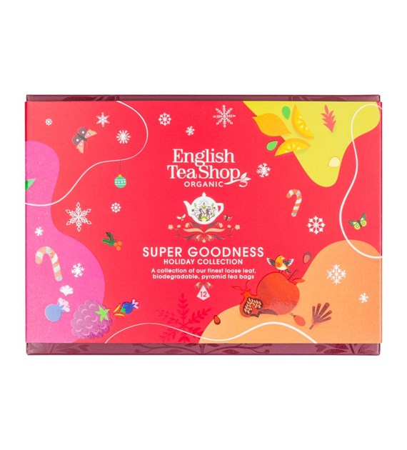 English Tea Shop, Prezentowy zestaw herbat BIO, Holiday Super Goodness, 3 smaki, 12 piramidek