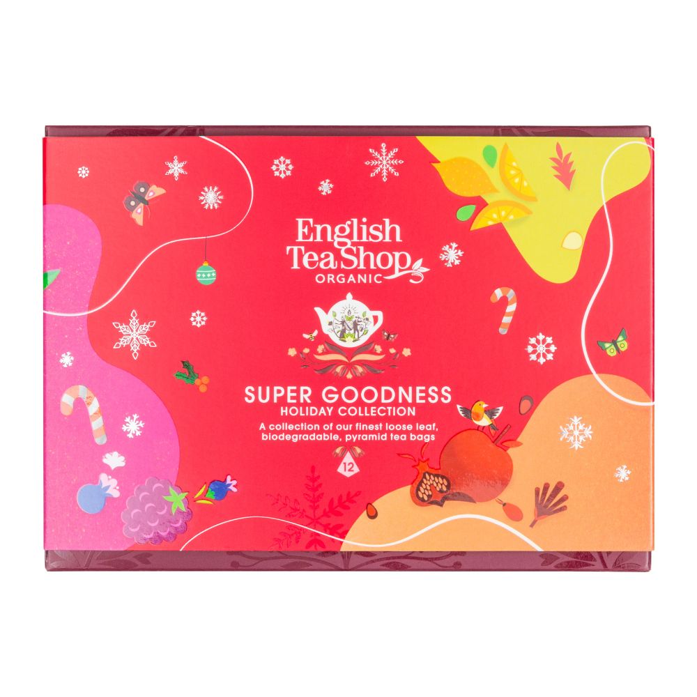 English Tea Shop, Prezentowy zestaw herbat BIO, Holiday Super Goodness, 3 smaki, 12 piramidek