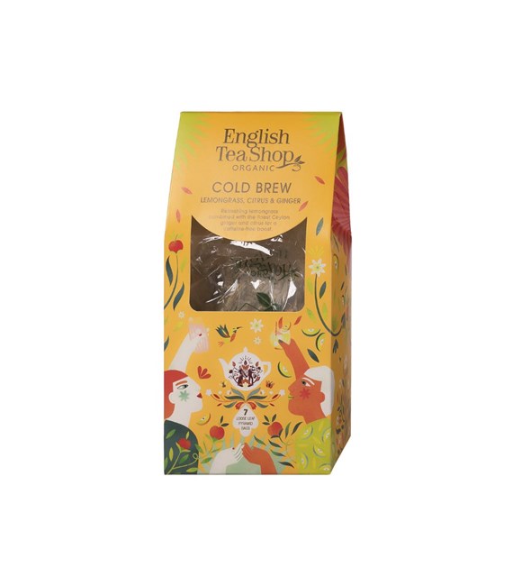 English Tea Shop, Herbata BIO, seria COLD BREW, Trawa cytrynowa, Cytrusy & Imbir, 7 piramidek